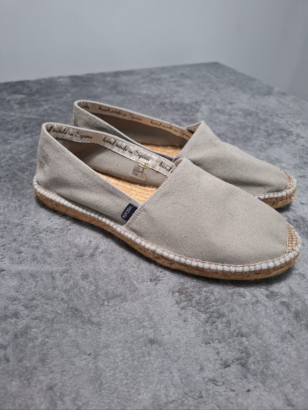 Viscata Men's Canvas Espadrilles Gray Size 43 (US 10) Casual Summer Shoes - Picture 6 of 13